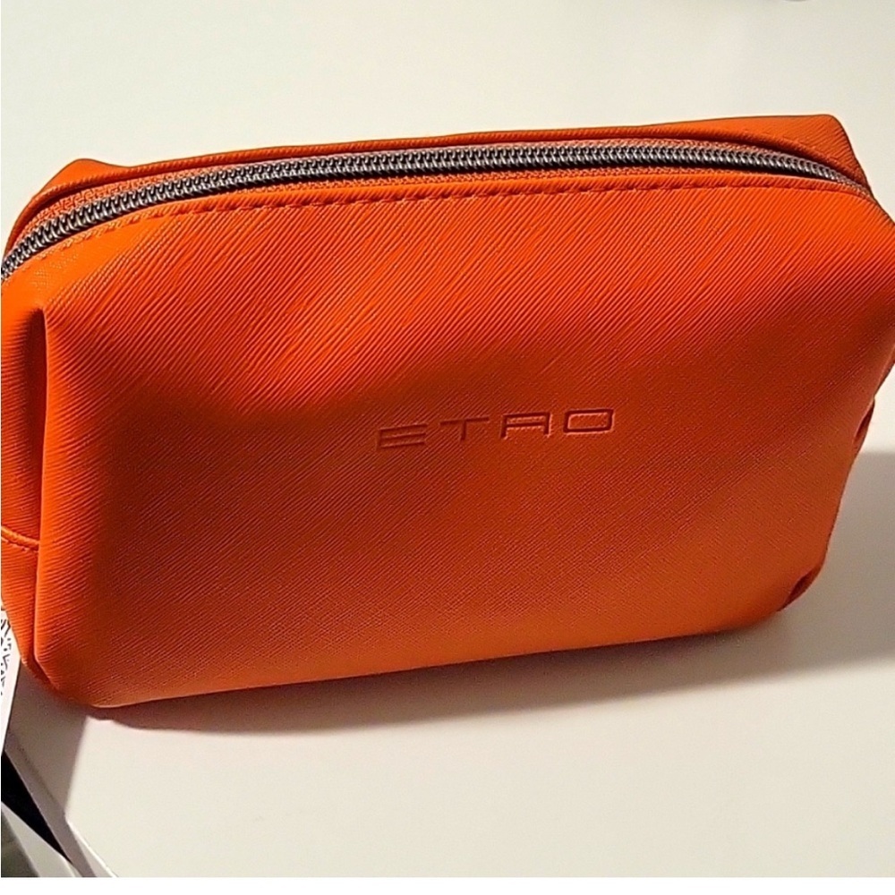 COPY - NWT ETRO orange cosmetic bag